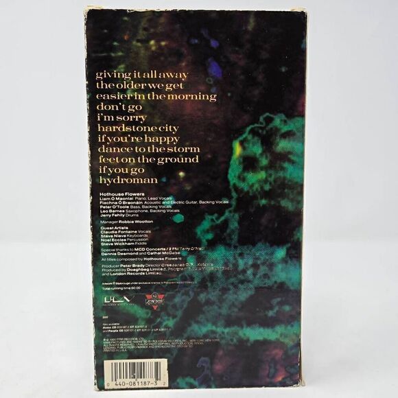 HOTHOUSE FLOWERS LIVE TAKE A LAST LOOK AT THE SUN POLYGRAM (1990) NTSC VHS - Picture 3 of 3